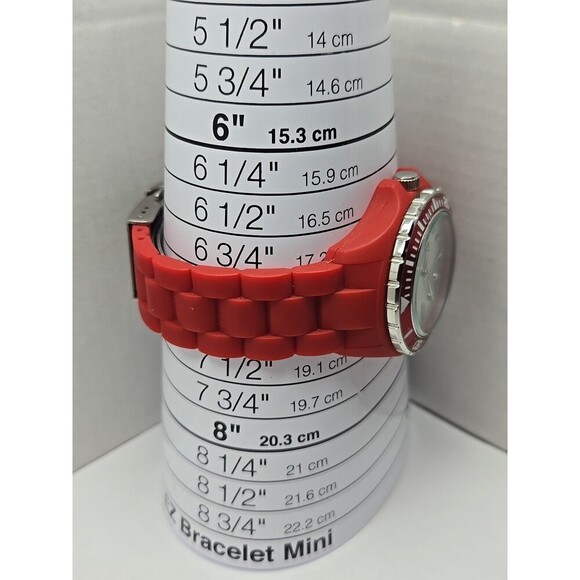 Seapro SP3214 Spring Red Quartz Womens Watch Silicone 36mm New Battery WR30M - Picture 5 of 8